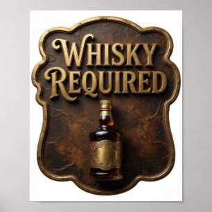 Impression WHISKY REQUIS en Gras Or