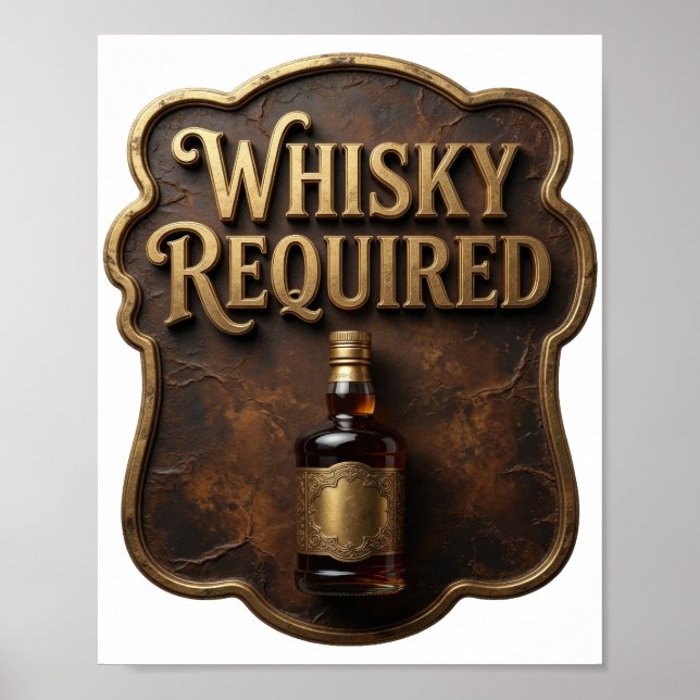 Impression WHISKY REQUIS en Gras Or (Devant)
