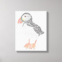 Impression World Word Puffin Canvas