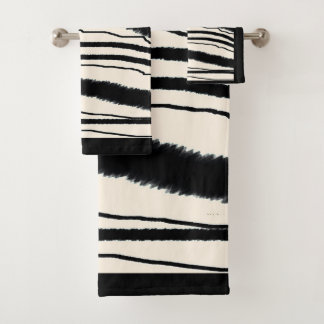 Impression Zèbre Contemporaine Avec Bordure Noire