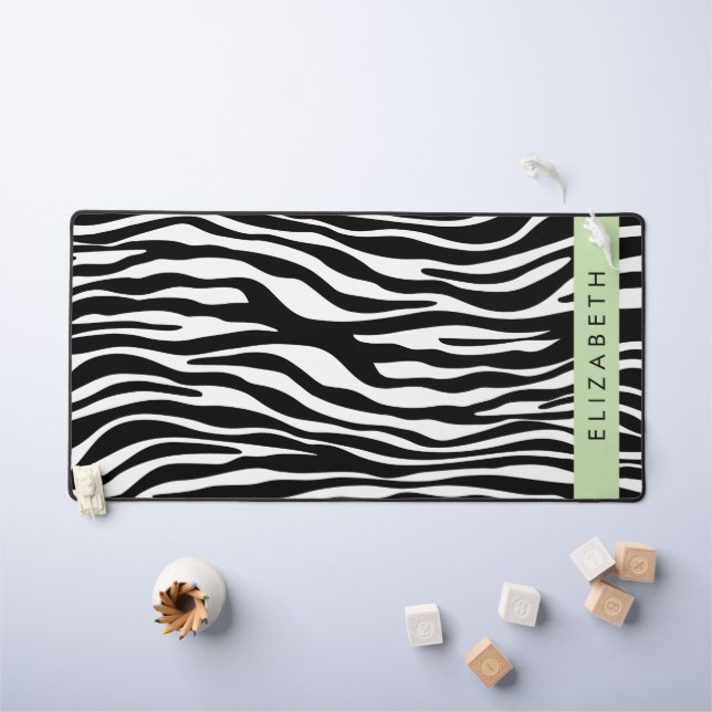 Impression Zèbre, Grilles, Noir Et Blanc, Votre No (Tableau pour enfants)