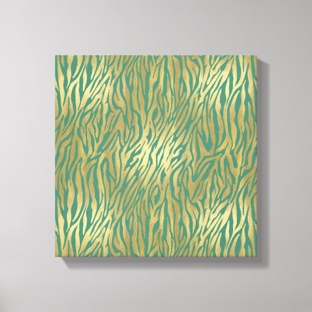 Impression Zèbre Or et Vert (Recto)