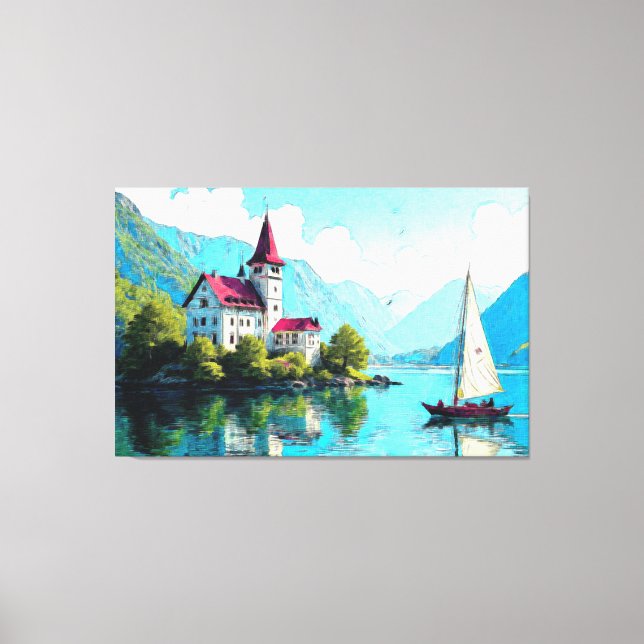 Impressionen von der Stille: Burg von Lugano Leinwanddruck (Vorderseite)