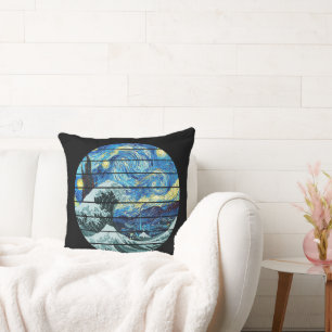 IMPRESSIONISM STERNENNACHT WELLE VON KANAGAWA KUNS KISSEN