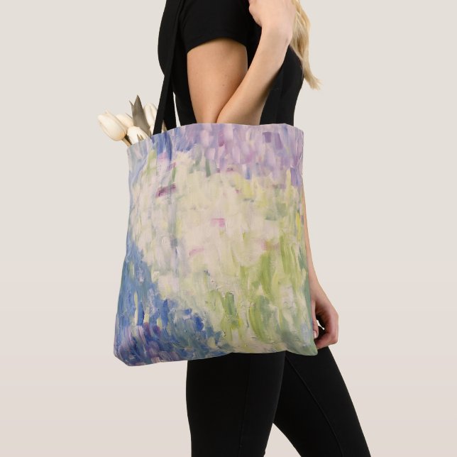 Impressionismus Abstrakt Paint Brush Tote Tasche (Von Nahem)
