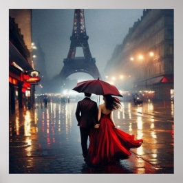 Impressionismus Frankreich Eiffelturm und Couple Poster