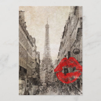 Impressionismus Herbstlandschaft Paris eiffel Turm Einladung