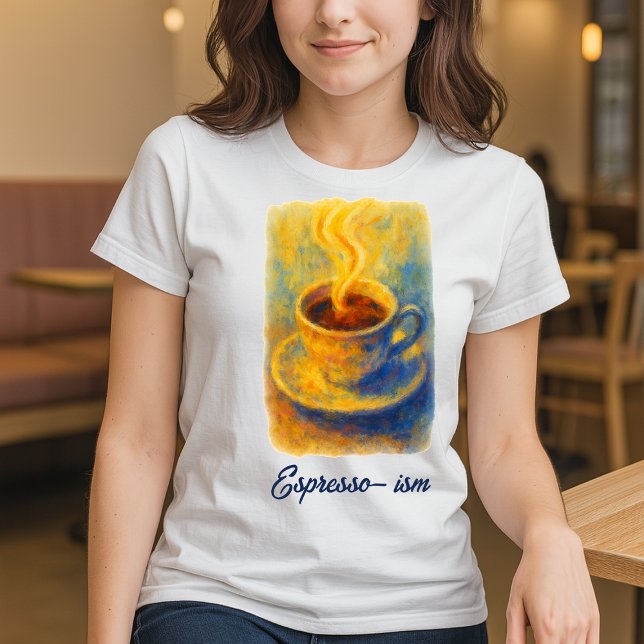 Impressionismus Malerei Espresso Kaffee Cup T-Shirt (Von Creator hochgeladen)