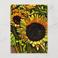 Impressionismus Malerei Land gelbe Sonnenblume