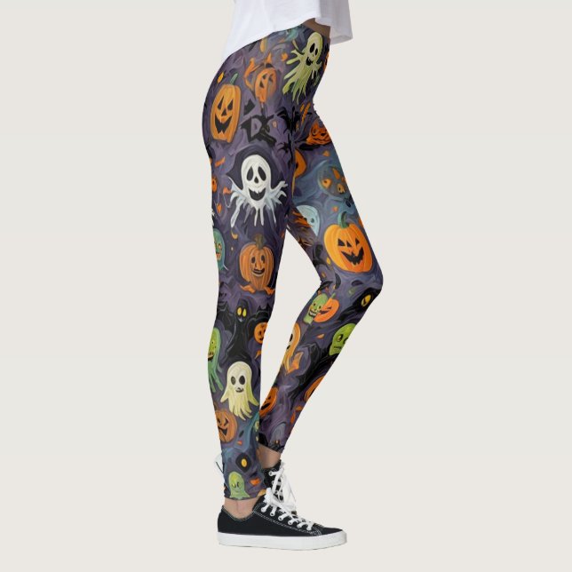 Impressionismus Meldeln Ghost-Design Leggings (Rechts)