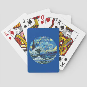 IMPRESSIONISMUS STERNENNACHT WELLE VON KANAGAWA KU SPIELKARTEN