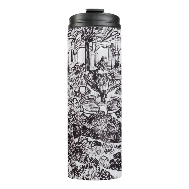 Impressionismus Vincent Van Gogh Garten des Hospit Thermosbecher (Vorderseite)