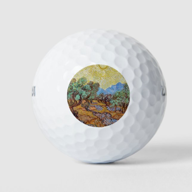 Impressionismus Vincent Van Gogh Olivenbäume Berüh Golfball (Vorderseite)