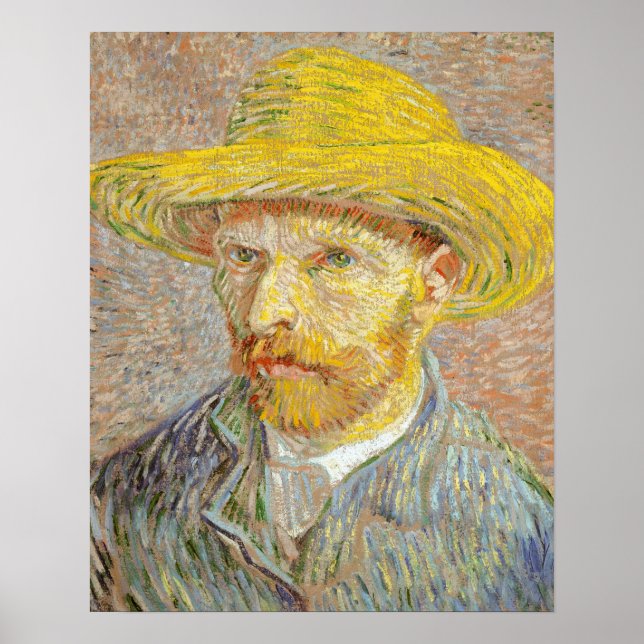Impressionismus Vincent Van Gogh Selbstportrait mi Poster (Vorne)