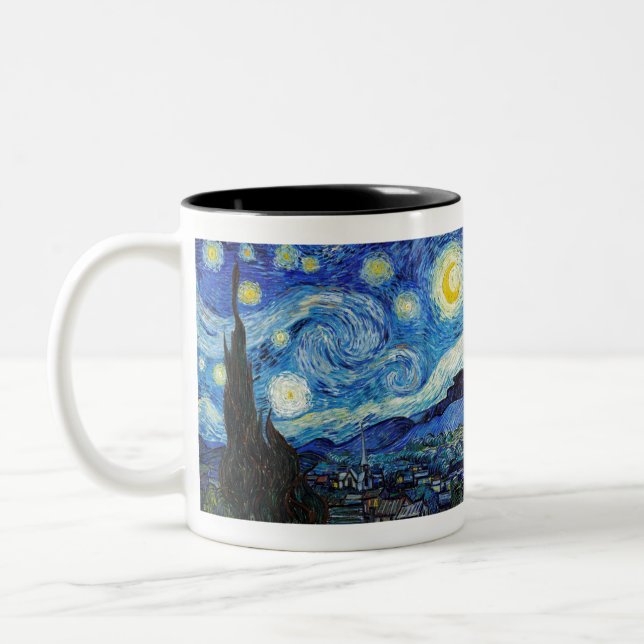 Impressionismus Vincent Van Gogh Starry Starry Nig Zweifarbige Tasse (Links)