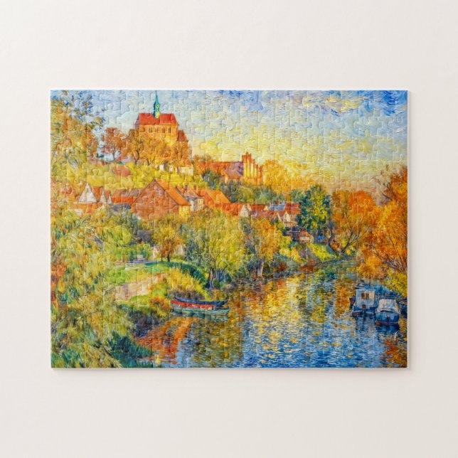 Impressionist Autumn View of Havelberg Cathedral w (Horizontal)