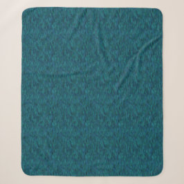 Impressionist Brush Strokes, Navy, Teal, Blue Sherpadecke