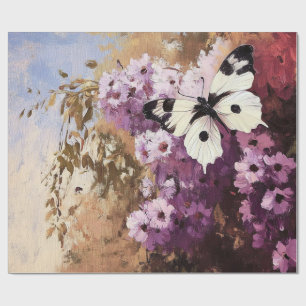 Impressionist Butterfly Garden Malerei Decoupage Geschenkpapier