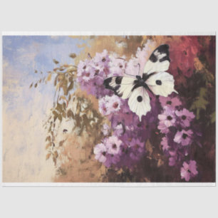 Impressionist Butterfly Garden Malerei Decoupage Seidenpapier