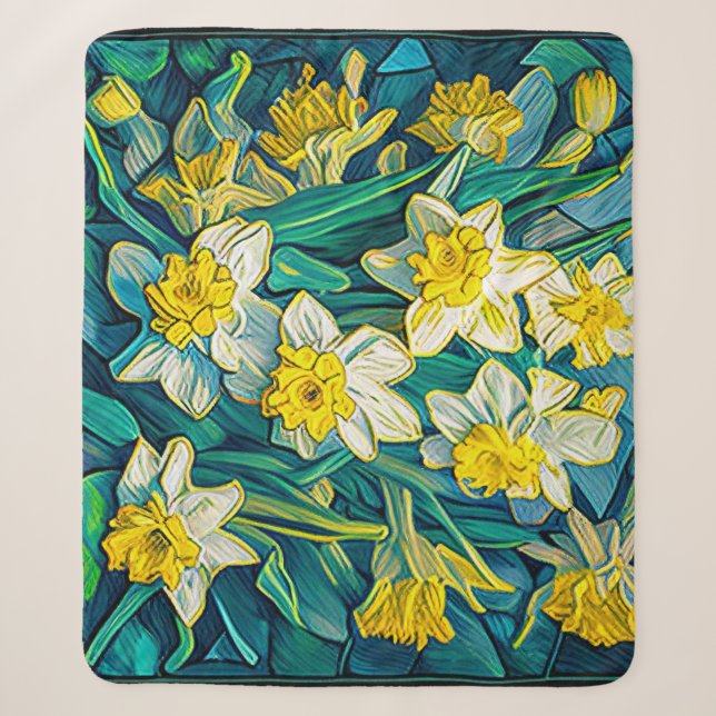 Impressionist Daffodis Sherpadecke (Vorderseite)