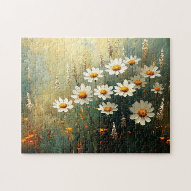 Impressionist Daisy Field Art (Horizontal)