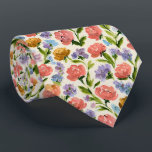 Impressionist Floral Garden Pattern Krawatte<br><div class="desc">A lively impressionist floral garden pattern featuring expressive painted blossoms and vibrant colors. This artistic design captures the beauty of flowers through painterly brush strokes and soft blended tones.</div>