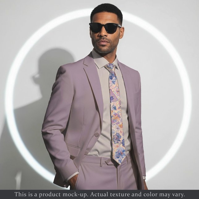 Impressionist Floral Light Brushstroke Necktie Krawatte (Von Creator hochgeladen)