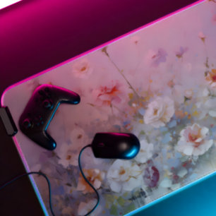 Impressionist florale Kunst - Lebhafte Gartenblume Schreibtischunterlage