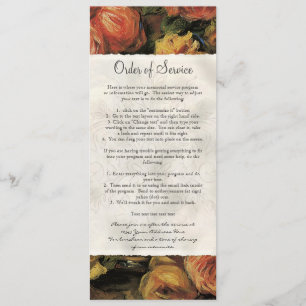 Impressionist-korallenrote gelbe Rose 2 Einladung