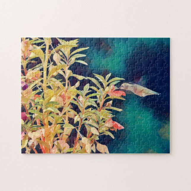 Impressionist Künstlerisch Dramatisches Hummingbir (Horizontal)