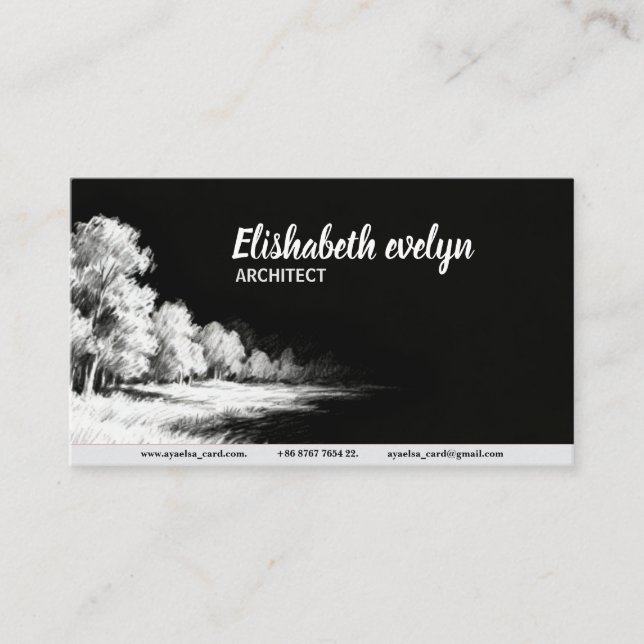 Impressionist Lines - Landscape g432 Visitenkarte (Vorderseite)