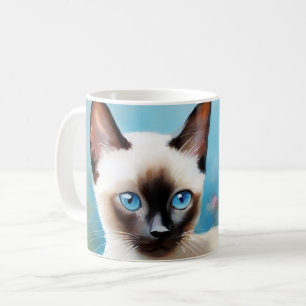 Impressionist Malerei Siamese Kitten Kaffeetasse