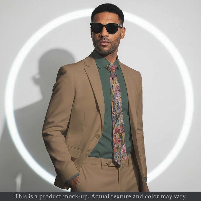 Impressionist Meadow Floral Necktie Krawatte (Von Creator hochgeladen)