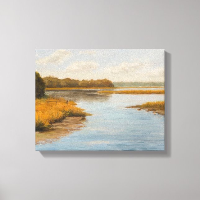 Impressionist Painting Long Island New York Beach Leinwanddruck (Vorderseite)