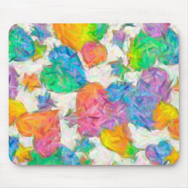 Impressionist Pastel Valentine Hearts Mousepad (Vorne)