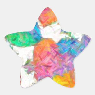 Impressionist Pastel Valentine Hearts Stern-Aufkleber