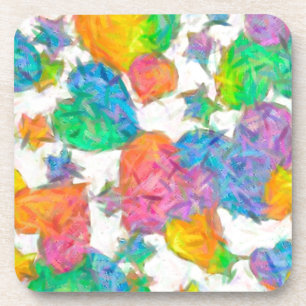 Impressionist Pastel Valentine Hearts Untersetzer