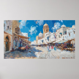 Impressionist picture of Tunesia Poster