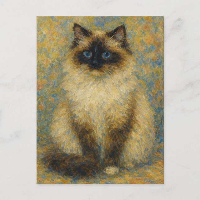 Impressionist Ragdoll Postkarte (Vorderseite)