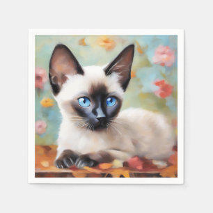 Impressionist Siamese Portrait Serviette