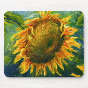 Impressionist-Sonnenblume-Gesicht Mousepad
