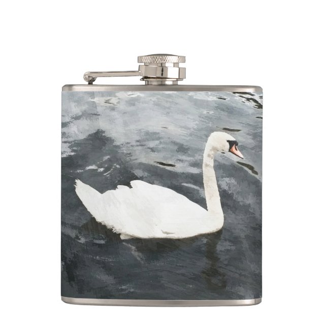 Impressionist Swan Flachmann (Vorderseite)