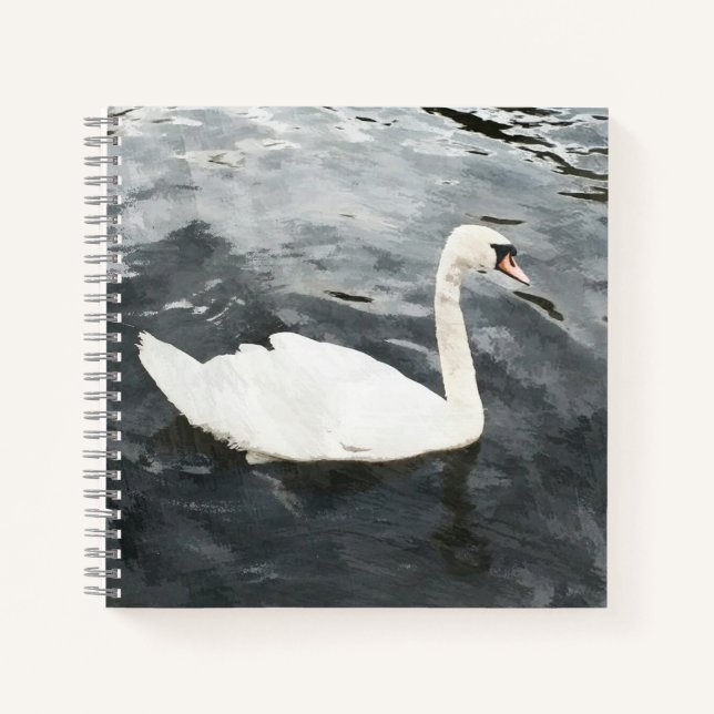 Impressionist Swan Notizbuch (Vorderseite)