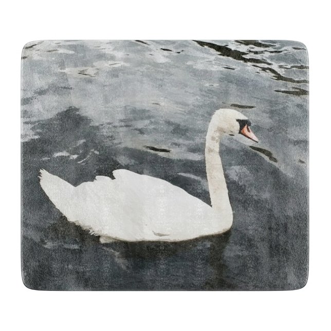 Impressionist Swan Schneidebrett (Vorderseite)
