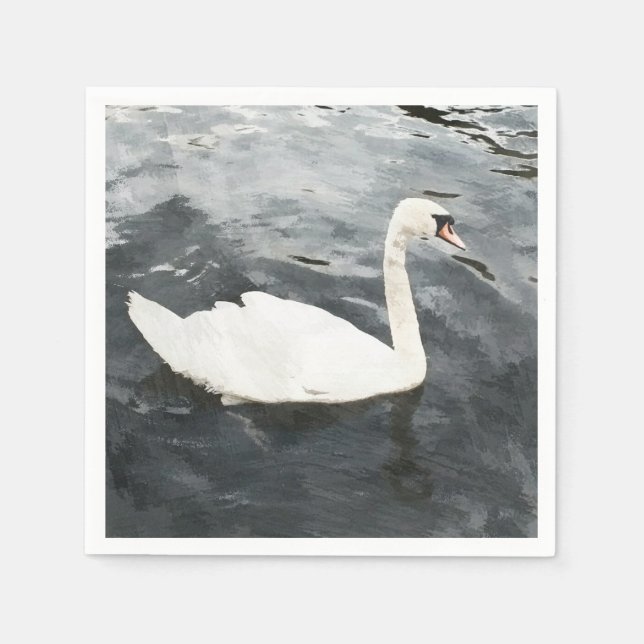 Impressionist Swan Serviette (Vorderseite)
