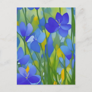 Impressionist Texas Bluebonnets Postkarte