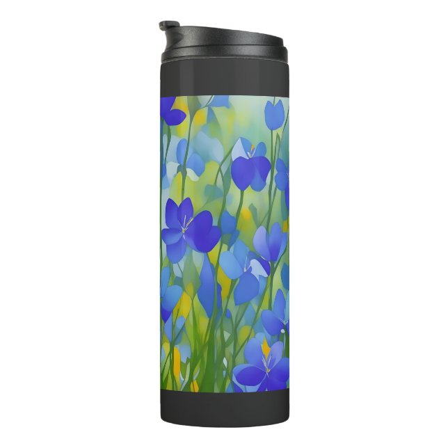 Impressionist Texas Bluebonnets Thermosbecher (Nach rechts gedreht)