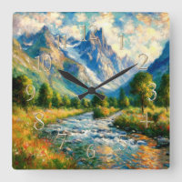 Impressionist Valley Mountain Tream Stream