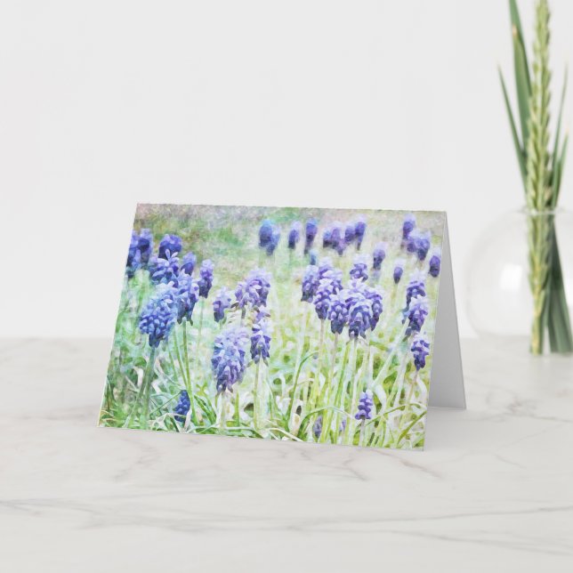 Impressionistin Künstlerische Hyazinthe-Blume Art  Karte (Vorderseite)