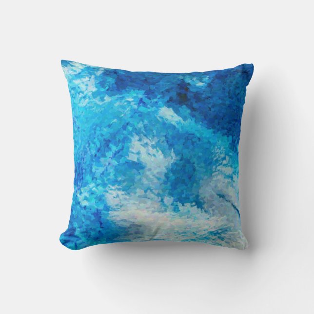 Impressionistisch Art Sea Water Kissen (Vorderseite)